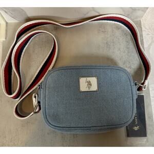 U.S. Polo Assn. Blue Denim Crossbody Purse Small Shoulder Bag